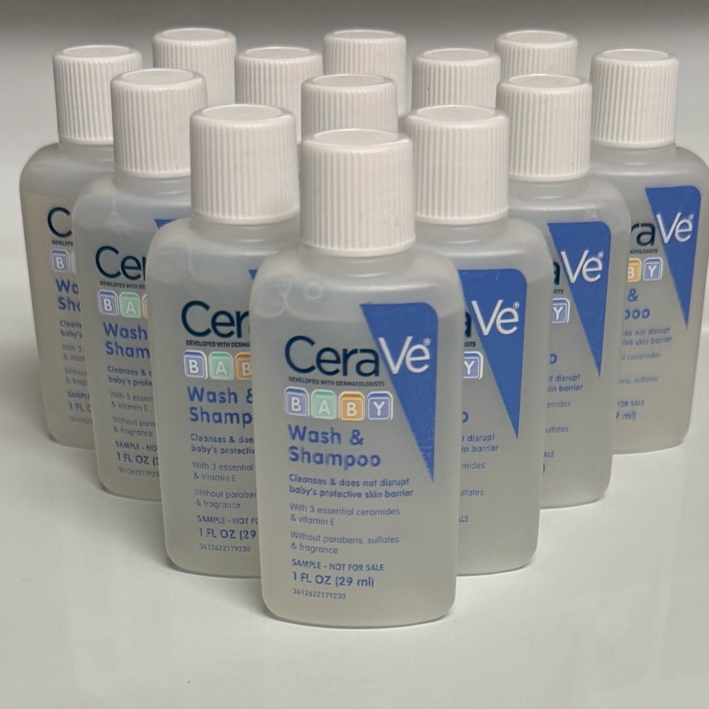 CeraVe Baby Wash & Shampoo Travel Bundle  Gentle Tear-Free Sensitive Skin